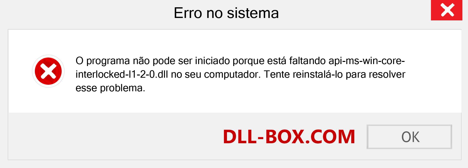 Arquivo api-ms-win-core-interlocked-l1-2-0.dll ausente ?. Download para Windows 7, 8, 10 - Correção de erro ausente api-ms-win-core-interlocked-l1-2-0 dll no Windows, fotos, imagens